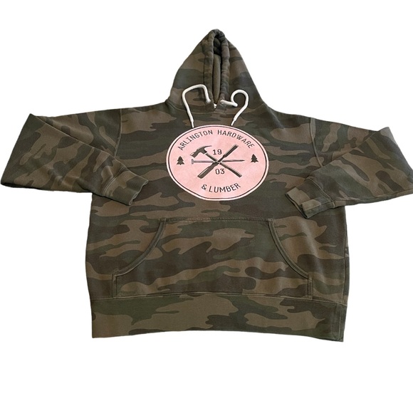 Camouflage Hoodie Women Small Green Pullover Sweatshirt‎ Sweater Outdoors Casual - Picture 1 of 11